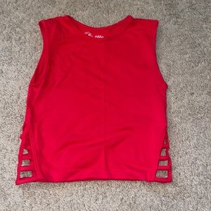 Red crop top